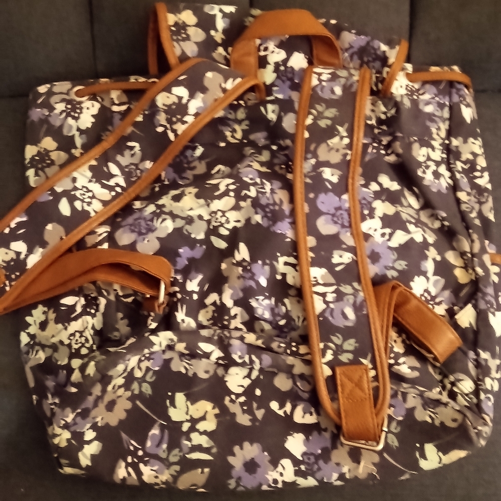 Blue Floral Backpack